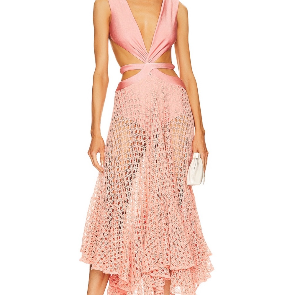 - Patbo Monstera Sleeveless Beach dress